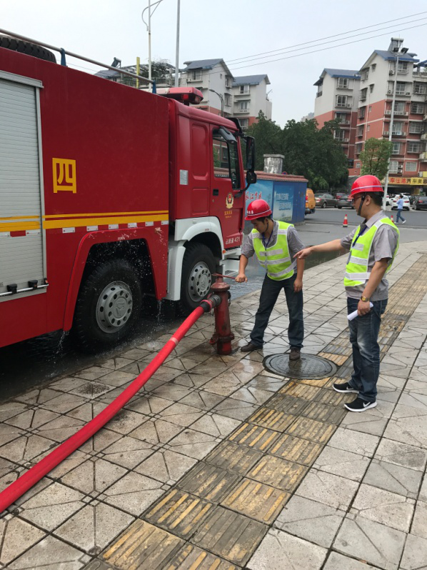 清源水务全力配合响应市政府开展高层建筑消防应急演练