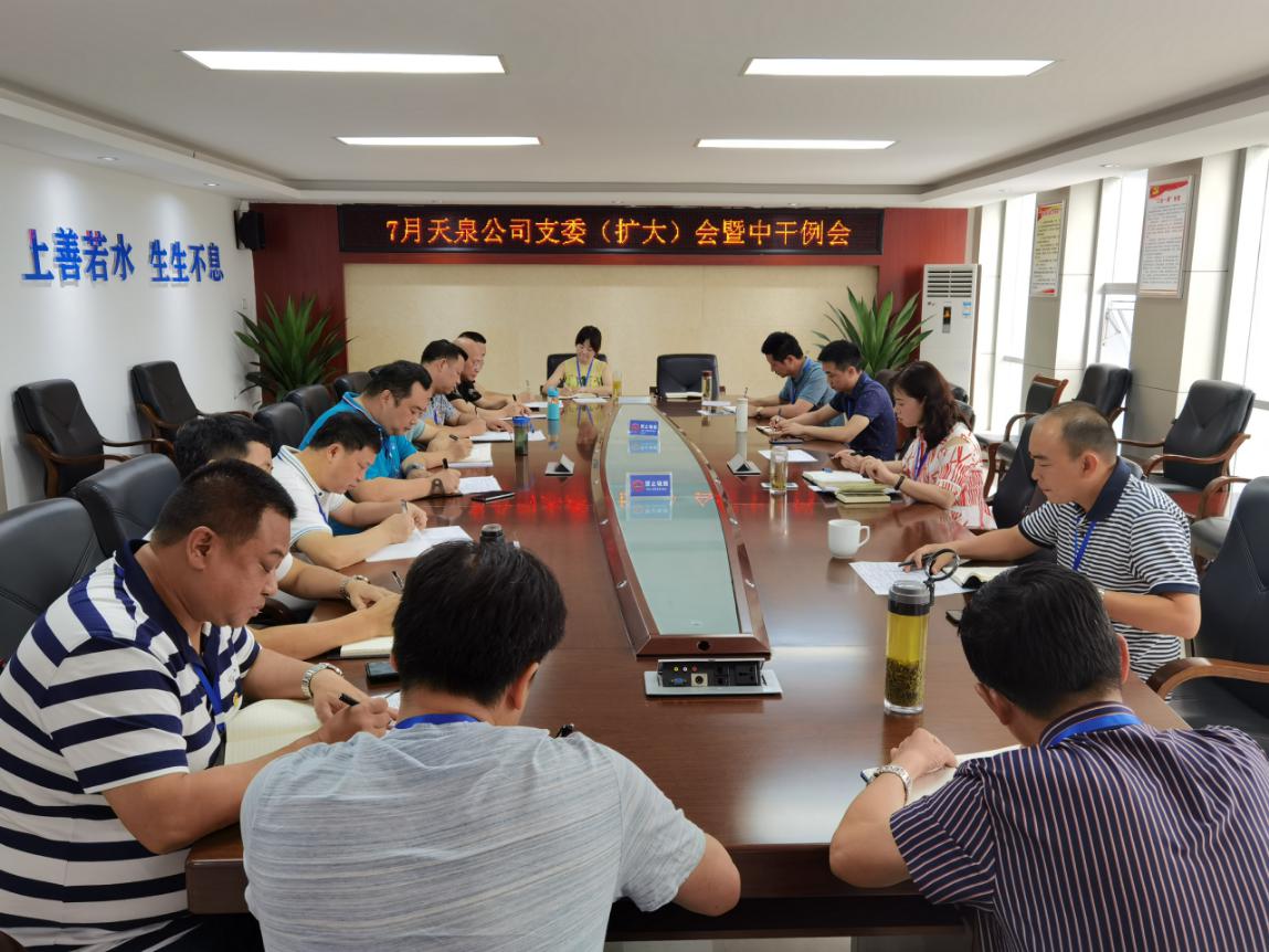 天泉公司召开支委(扩大)会暨中干例会