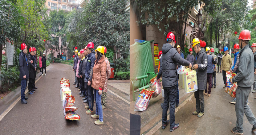 春节慰问进工地 浓浓关爱暖人心